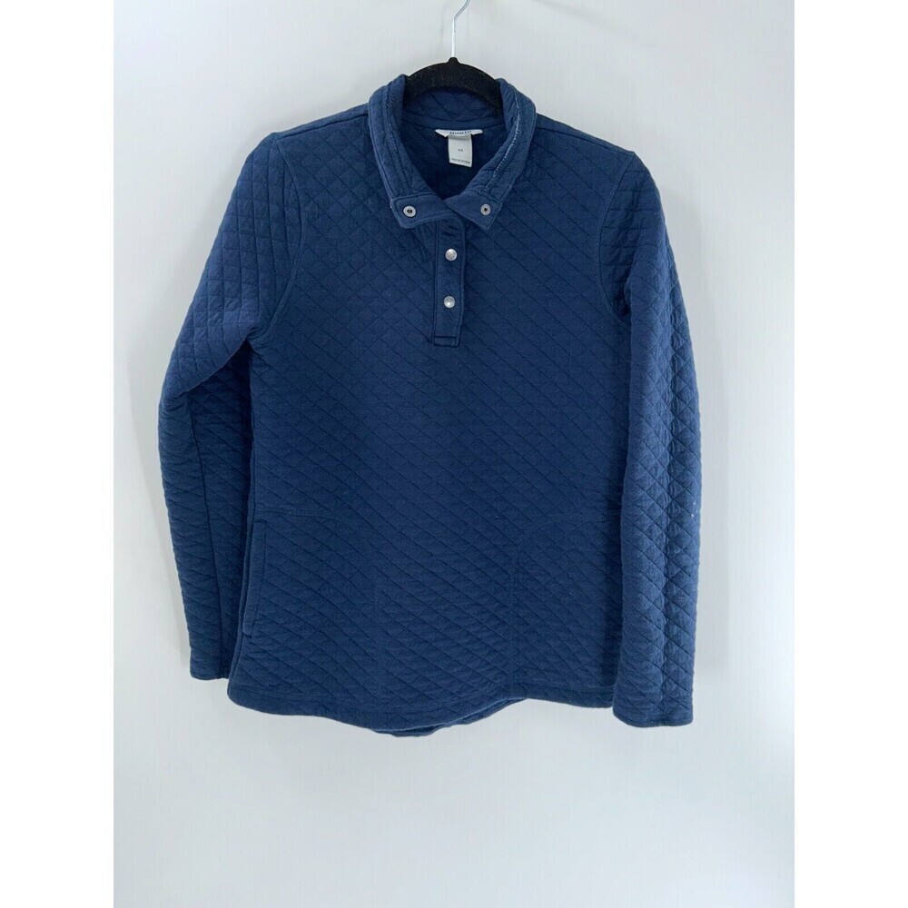 Women's Duluth Blue Quilted Sweatshirt Pullover Size XS
